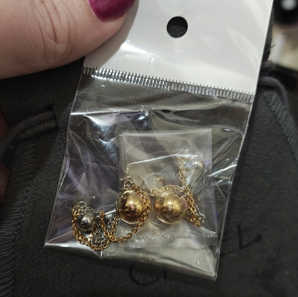 New Two Tone Chain Drop Earrings Triple Chain Earrings Drop & Dangle Earrings - Picture 5 of 6